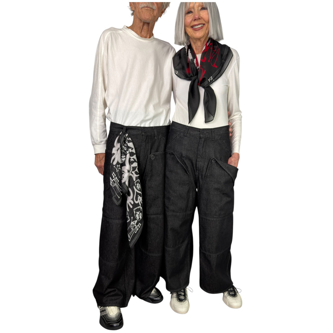 DENIM STRAIGHT LEG PANTS