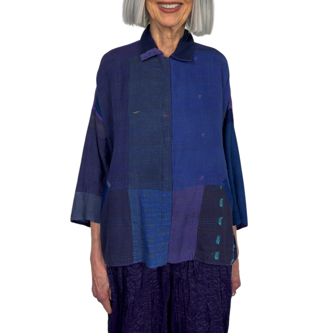 BROCADE PATCH TENT SHIRT 