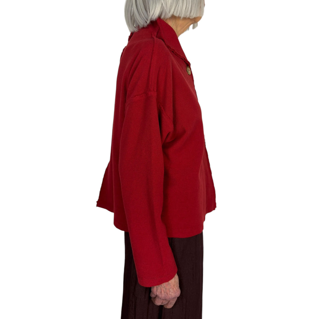 FUNNEL NECK COTTON CANVAS JACKET