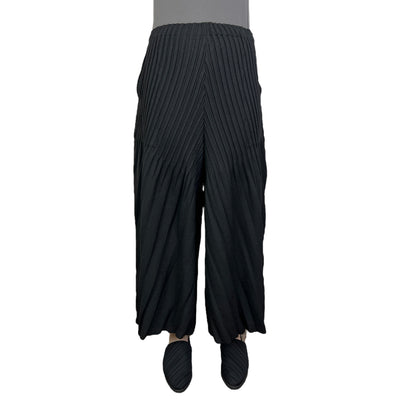 LINEN LIKE PLEATS FULL PANT