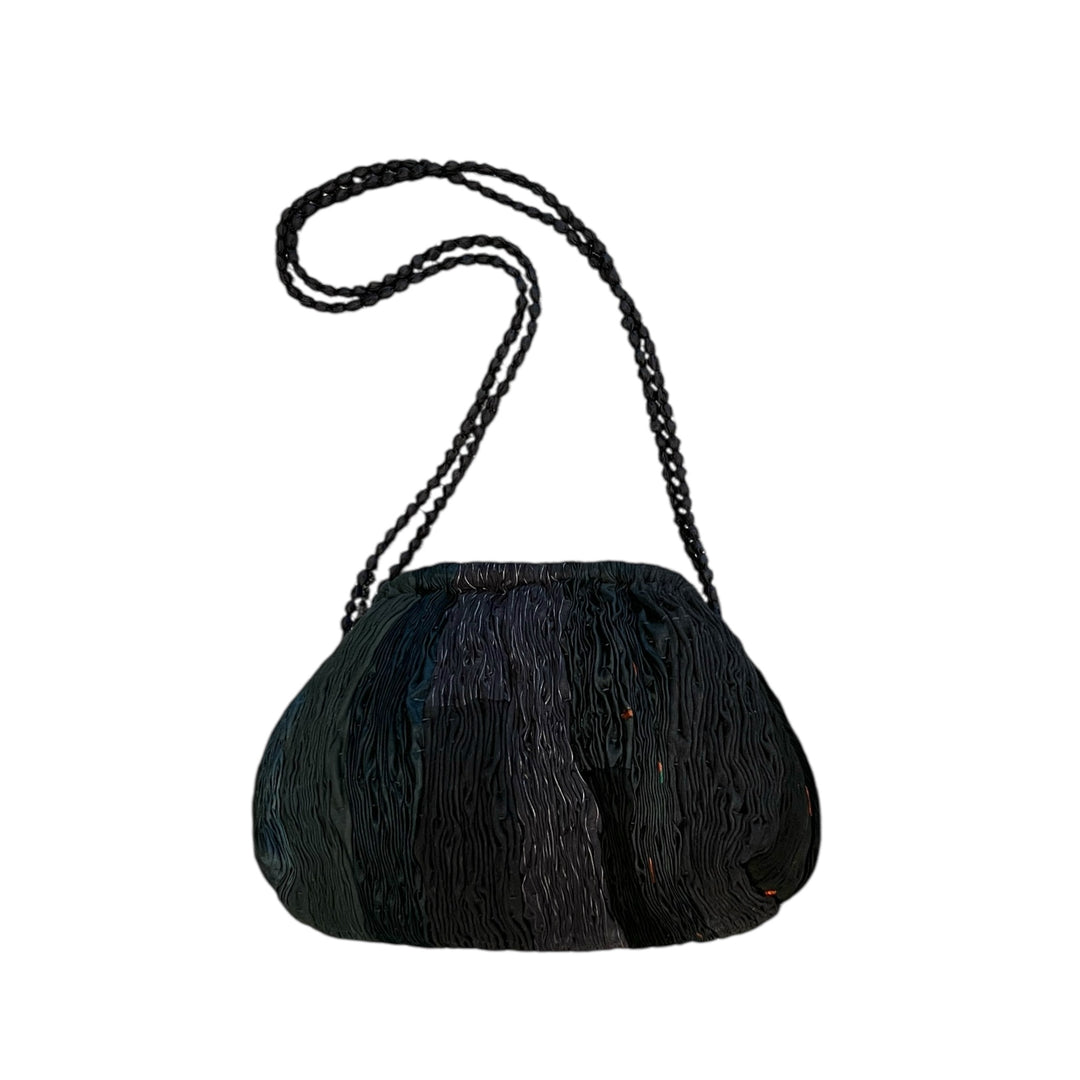 PLEATED CLUTCH SHOULDER BAG