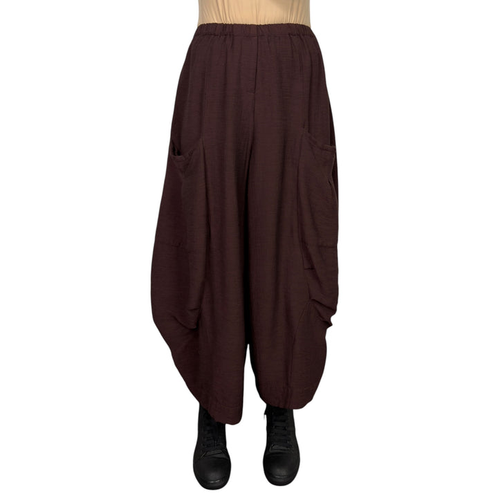 RAYON TUCK DOUBLE POCKET PANT