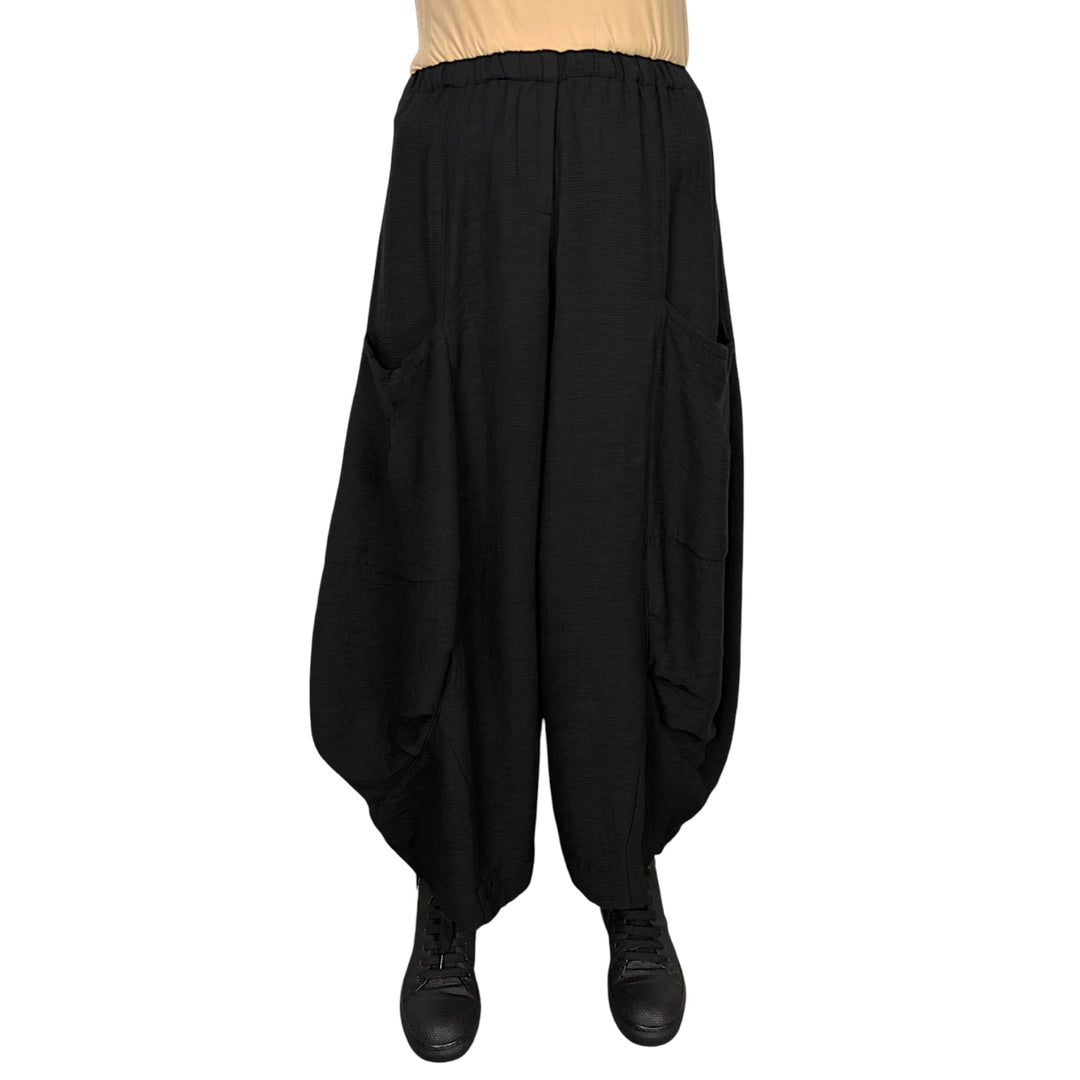 RAYON TUCK DOUBLE POCKET PANT