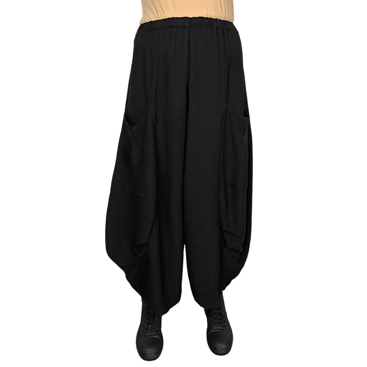RAYON TUCK DOUBLE POCKET PANT