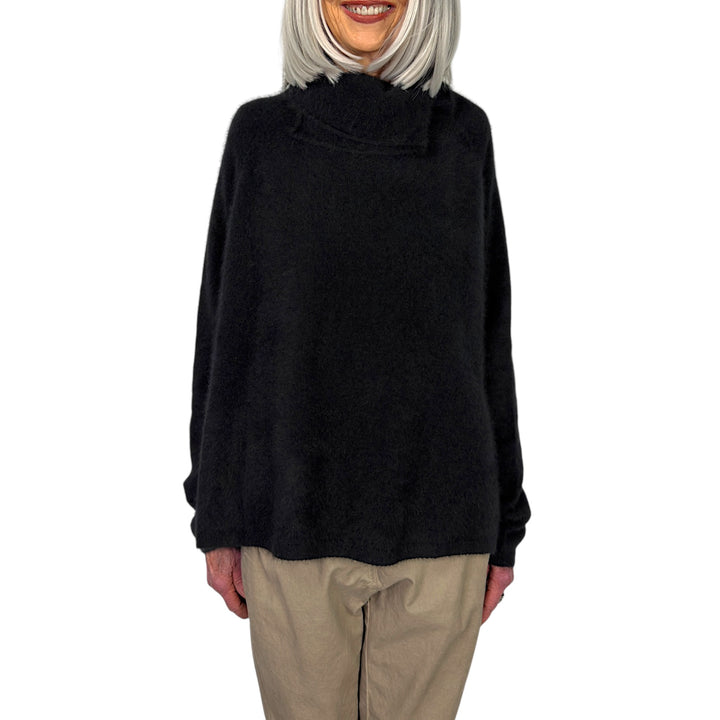 HI-NECK RACCOON SWEATER