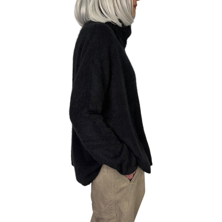 HI-NECK RACCOON SWEATER