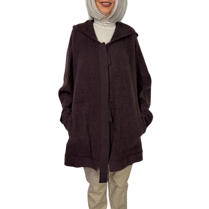 RACCOON ZIP CARDIGAN W/HOOD