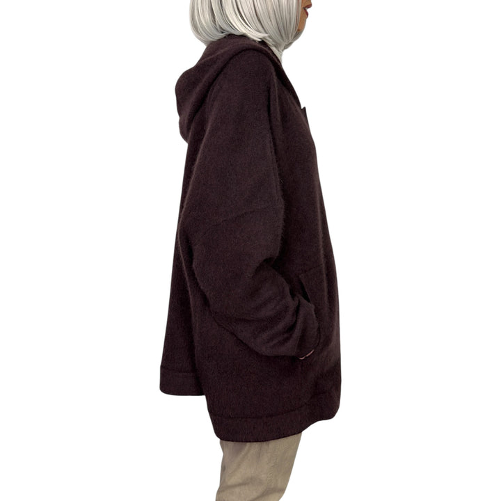 RACCOON ZIP CARDIGAN W/HOOD