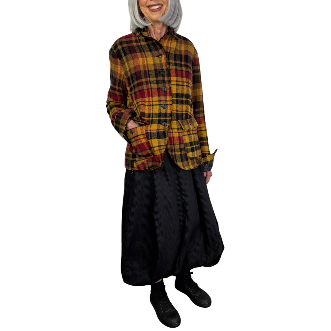 WOOL PLAID JACKET