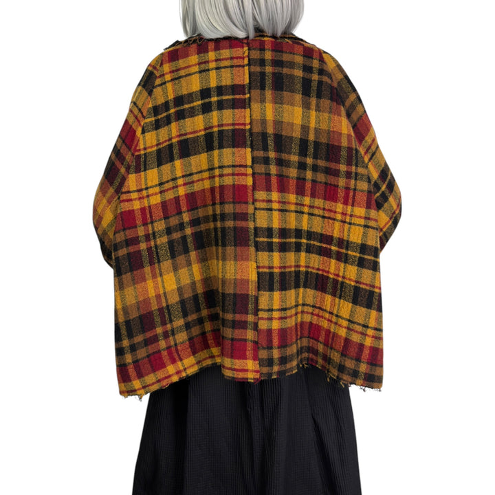 WOOL PLAID BOXY JACKET