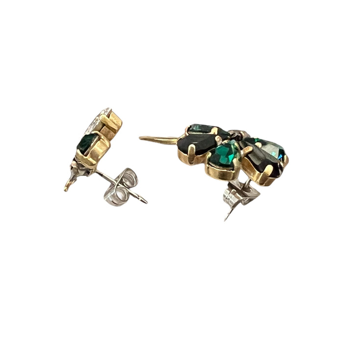 BEE & FLOWER RHINESTONE EARRINGS