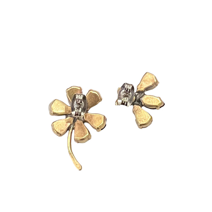 BEE & FL0WER RHINESTONE EARRINGS