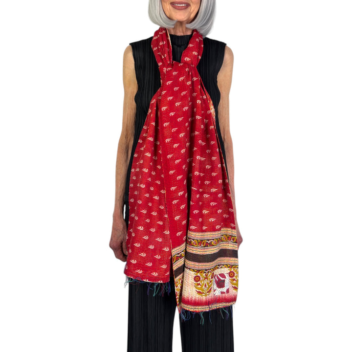 VINTAGE COTTON KANTHA SCARF STANDARD