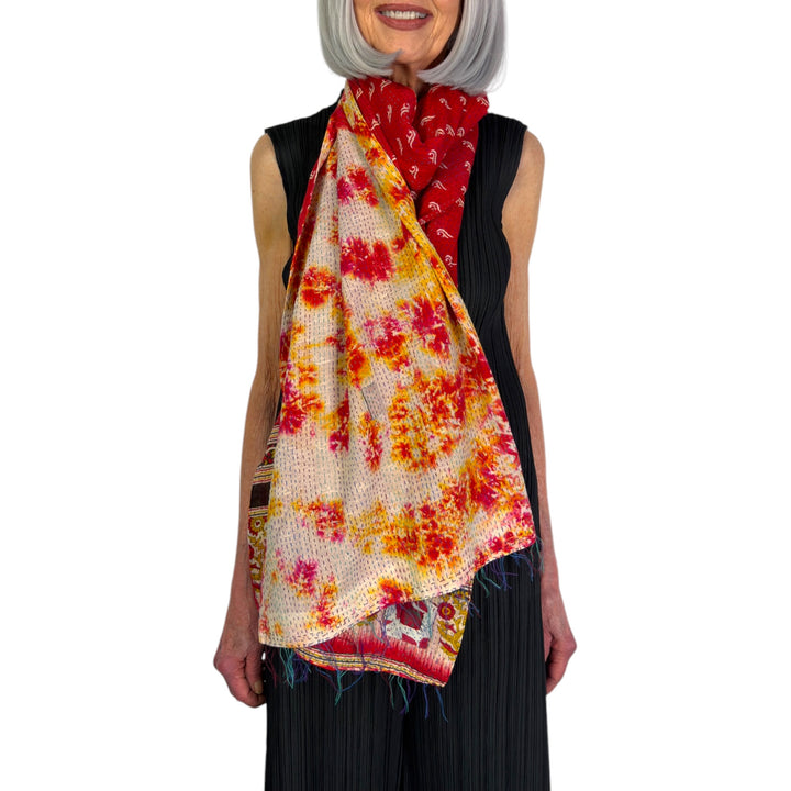 VINTAGE COTTON KANTHA SCARF STANDARD
