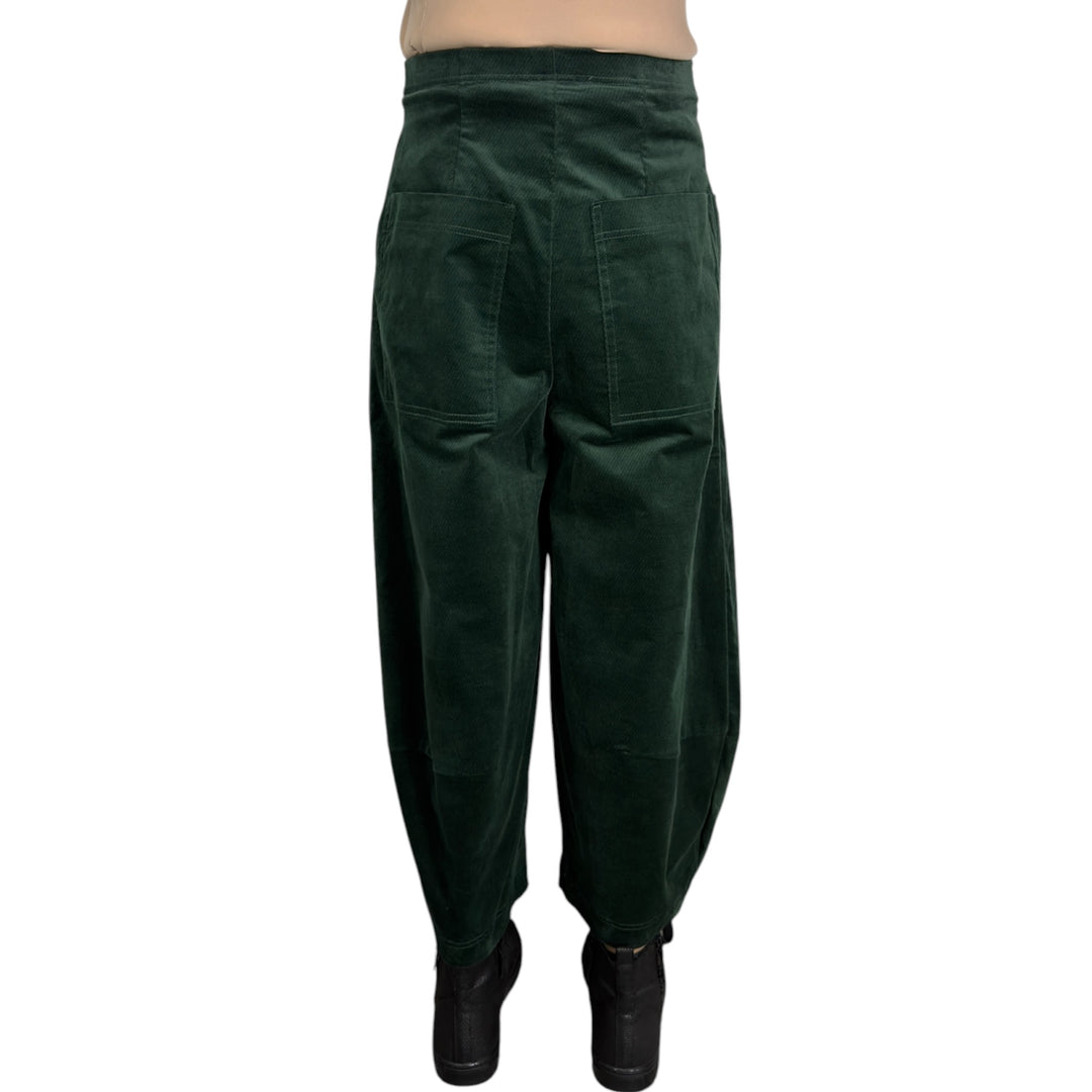 BRUSHED CORDUROY CURVED LEG PANT