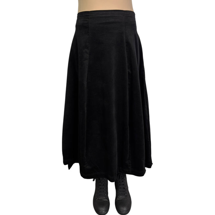 BRUSHED CORDUROY CURVED SKIRT