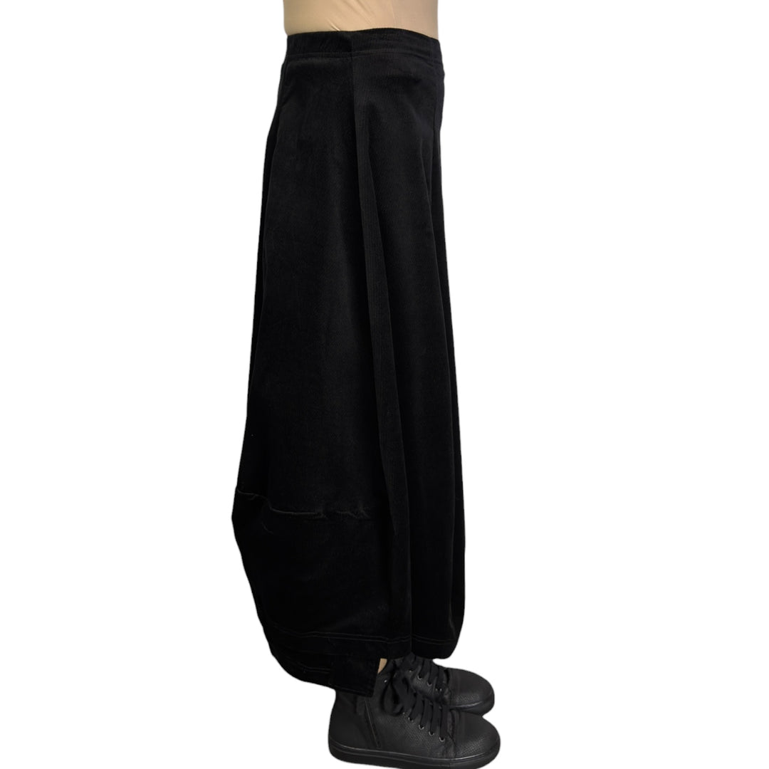 BRUSHED CORDUROY CURVED SKIRT