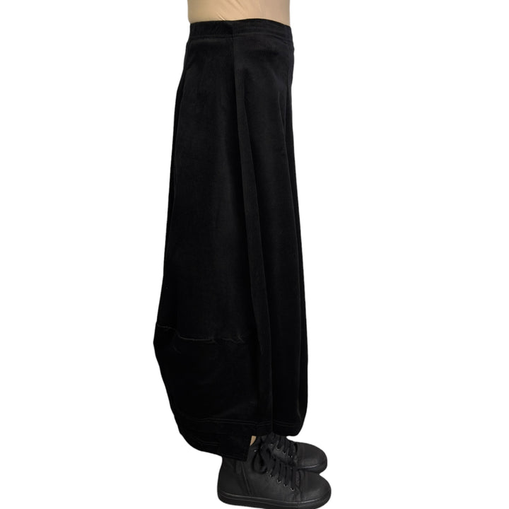 BRUSHED CORDUROY CURVED SKIRT