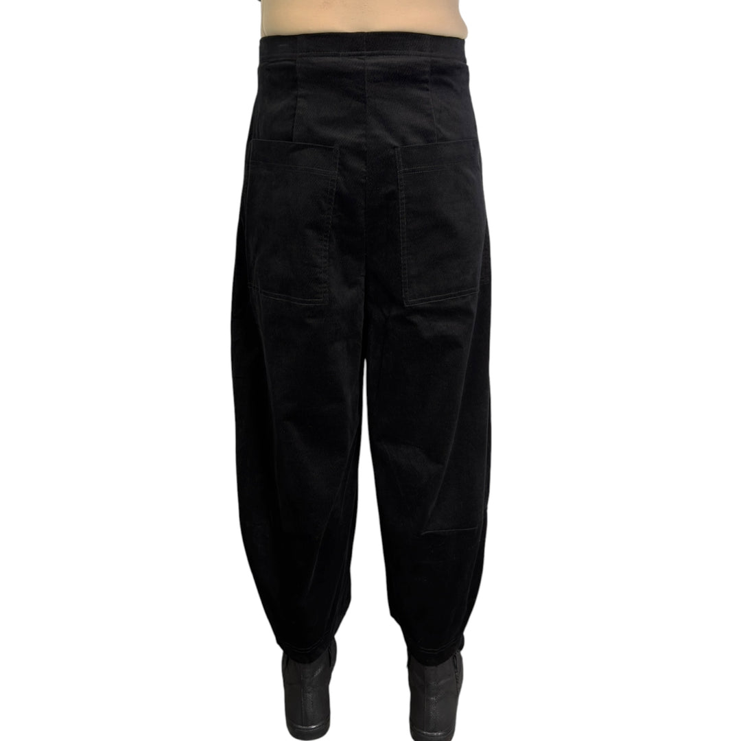 BRUSHED CORDUROY CURVED LEG PANT