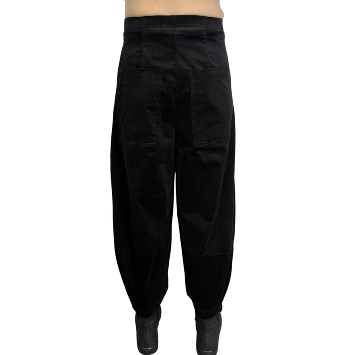 BRUSHED CORDUROY CURVED LEG PANT