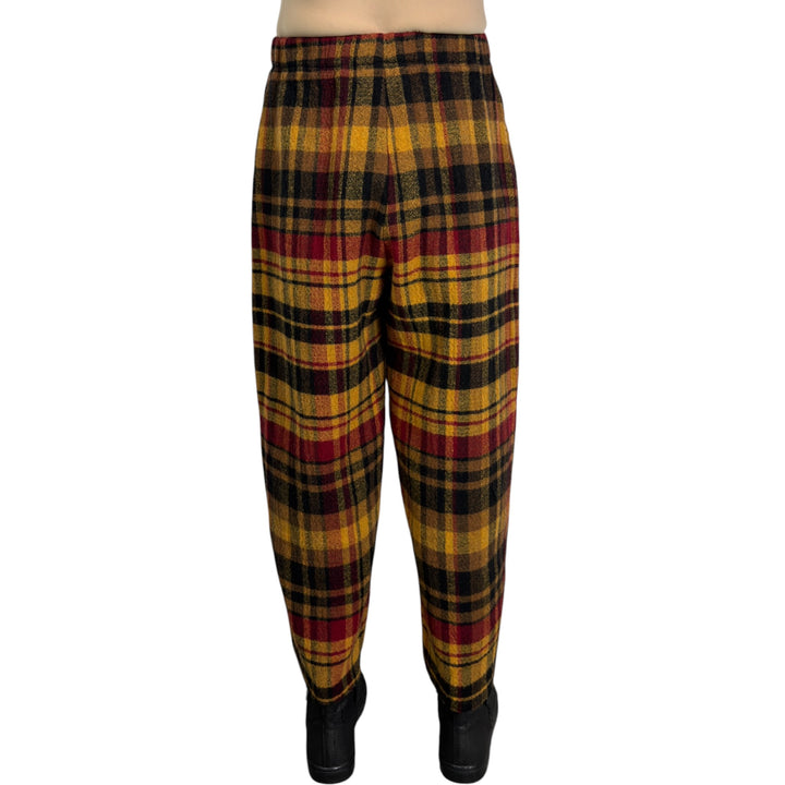 WOOL PLAID STRAIGHT LEG PANT
