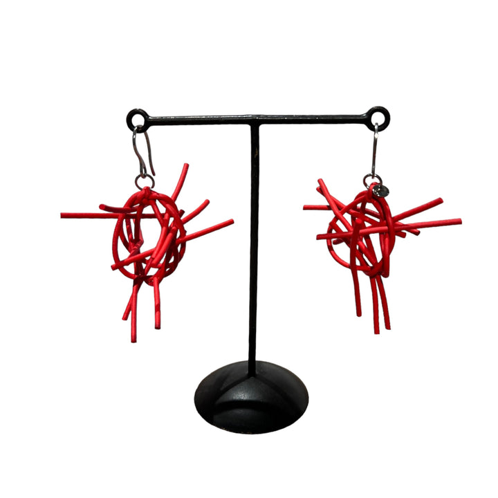 ER014 WEB KNOTTED EARRINGS