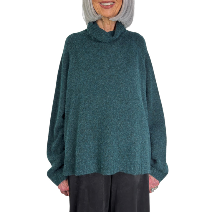 MELANGE KNIT TURTLENECK SWEATER