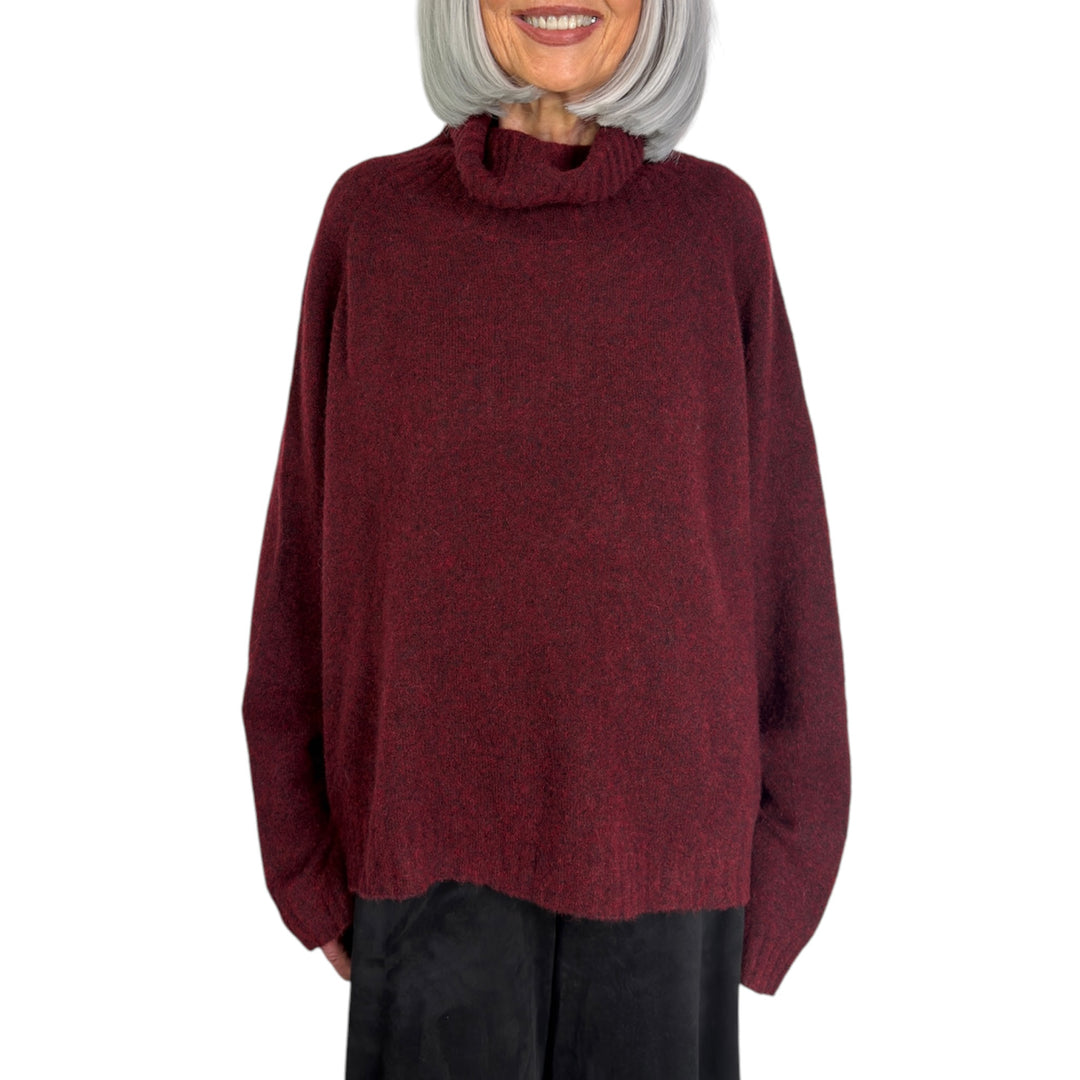 MELANGE KNIT TURTLENECK SWEATER
