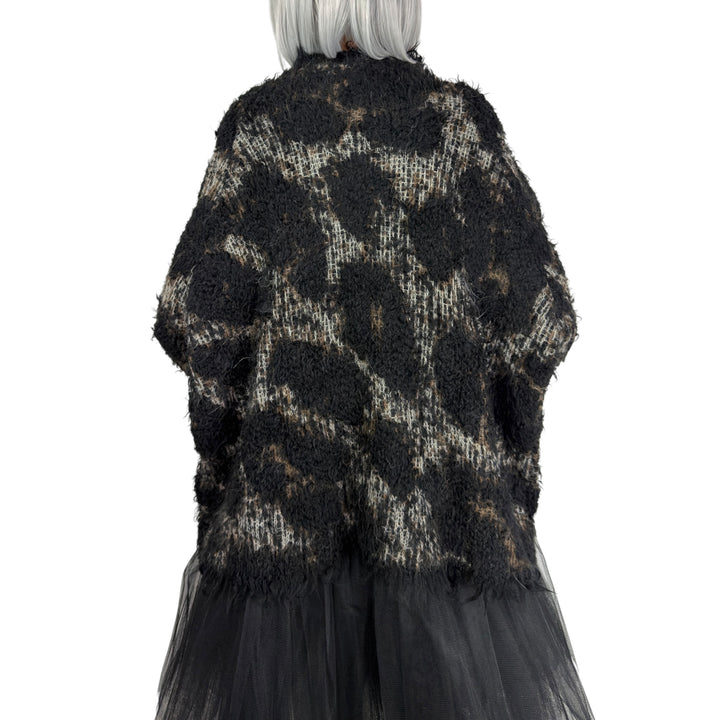 LEOPARD KNIT LONG SWEATER