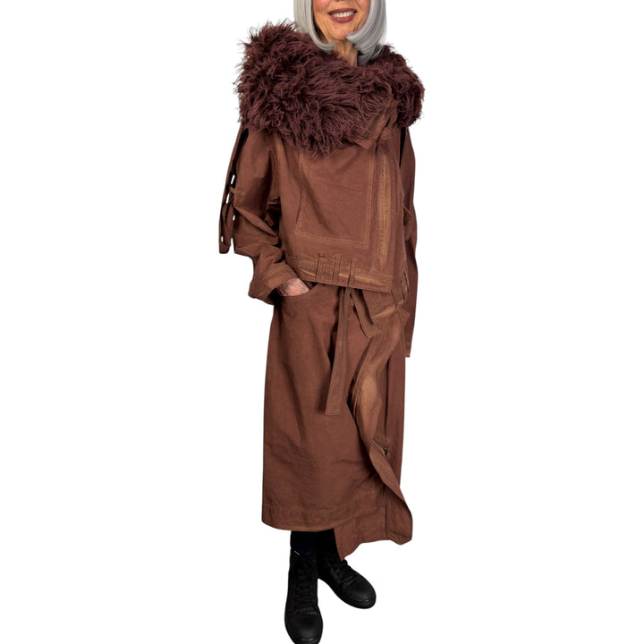 FAUX FUR COLLAR JACKET