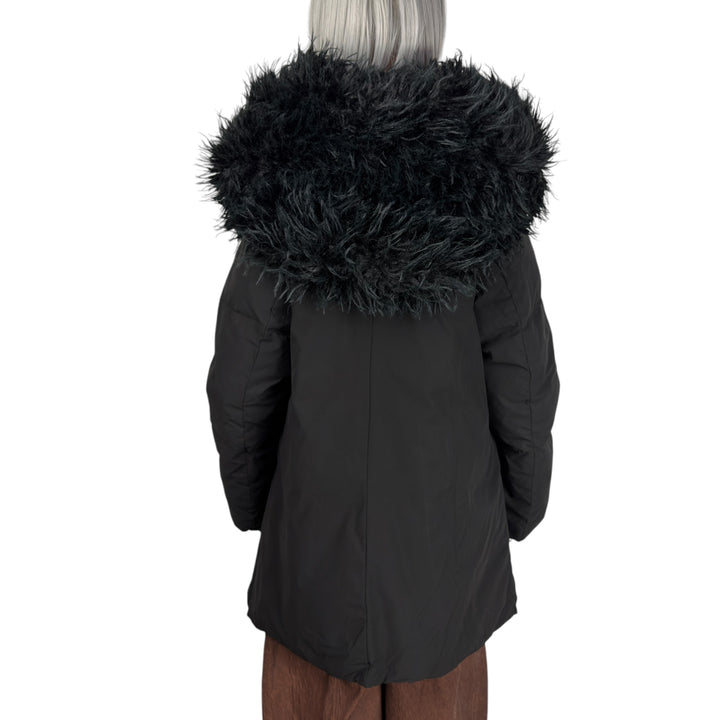 FAUX FUR HOOD/SCARF PUFFER COAT