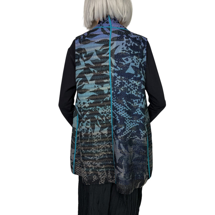 TWILIGHT PRINT SHORT VEST