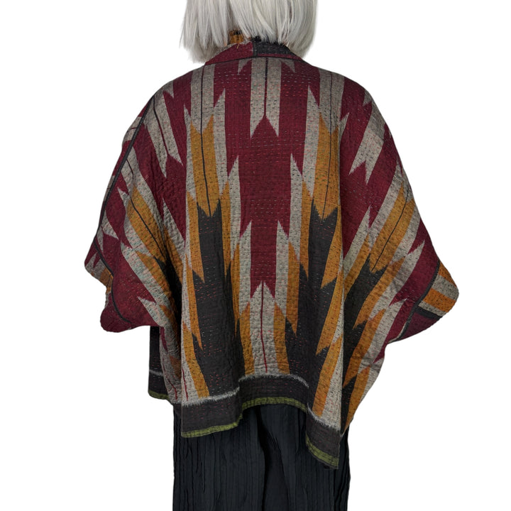 IKAT/OMBRE MINI PONCHO