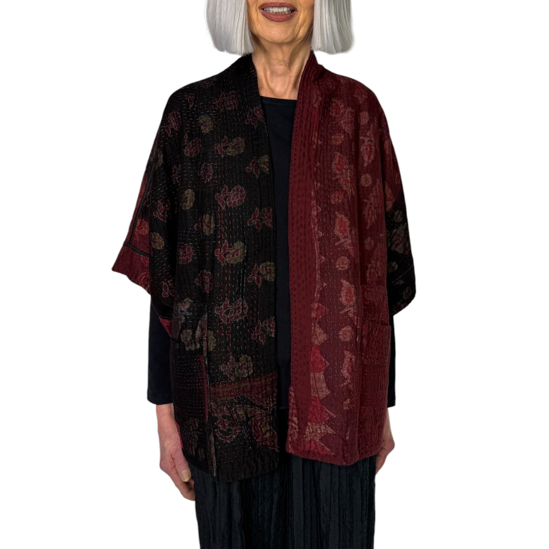 IKAT/OMBRE MINI PONCHO