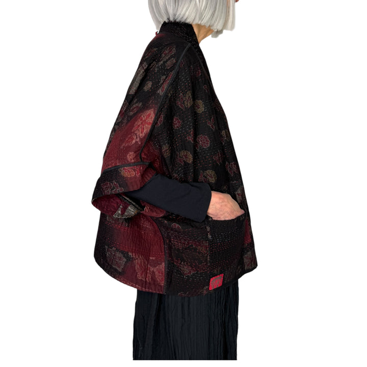 IKAT/OMBRE MINI PONCHO