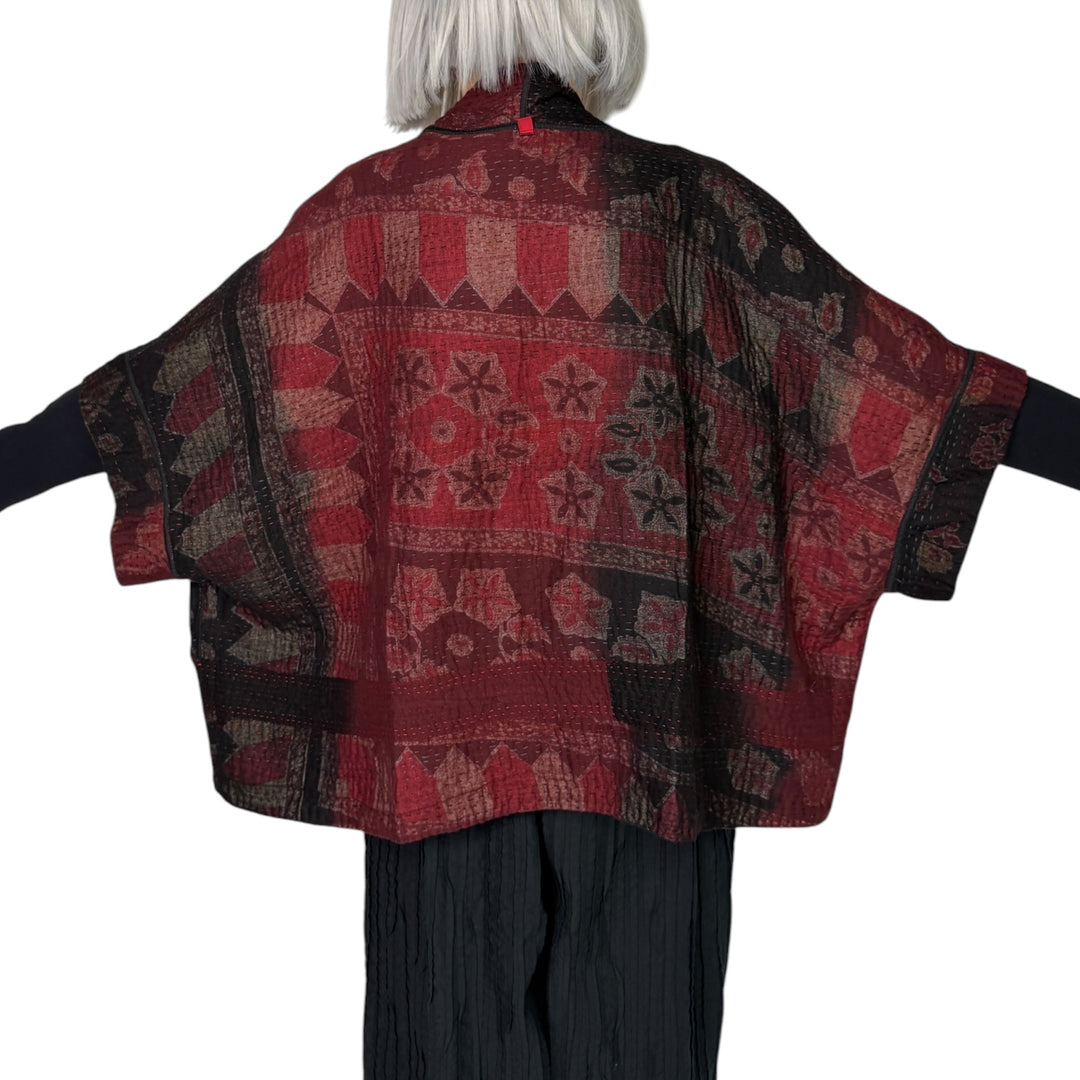 IKAT/OMBRE MINI PONCHO