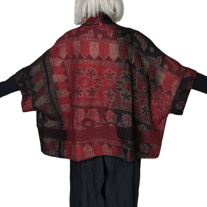 IKAT/OMBRE MINI PONCHO