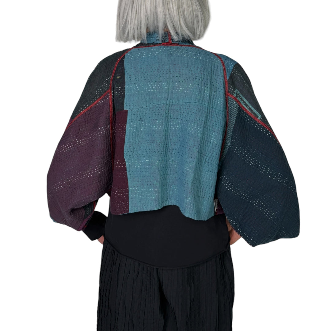 PAISLEY & PATCH PUFF SLEEVE SHRUG