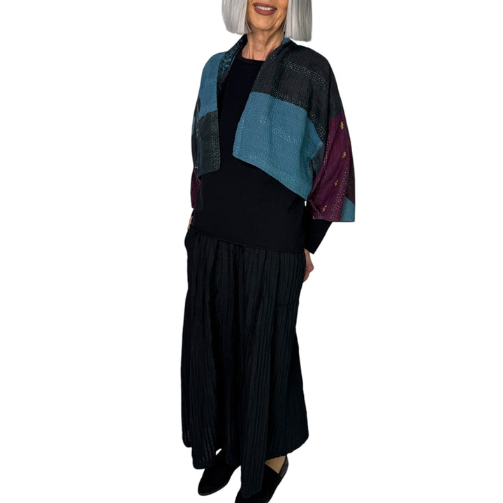 PAISLEY & PATCH PUFF SLEEVE SHRUG