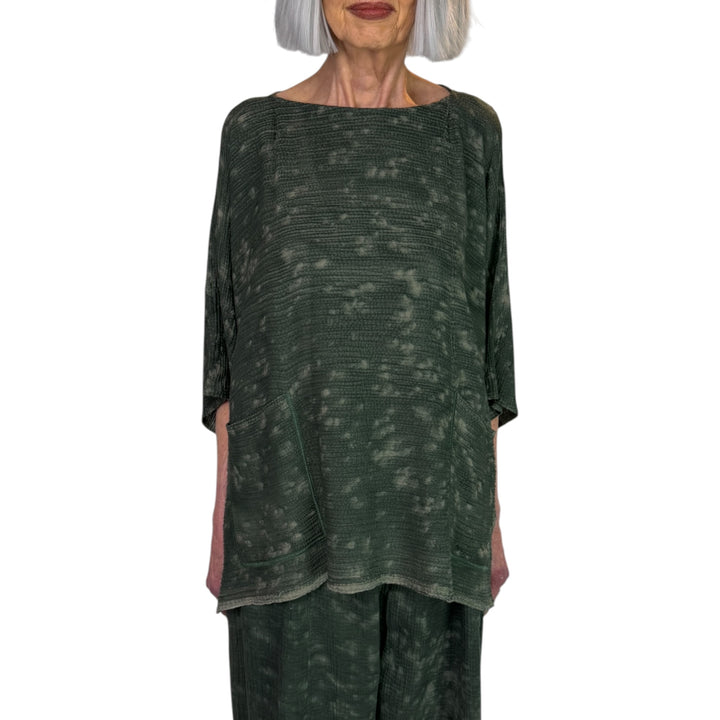 SAND SUN DYE RIPPLE BOATNECK TOP
