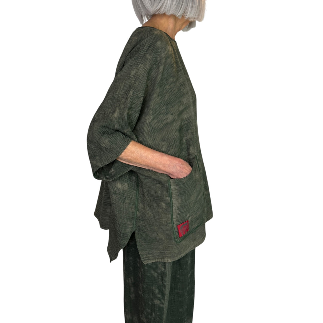 SAND SUN DYE RIPPLE BOATNECK TOP
