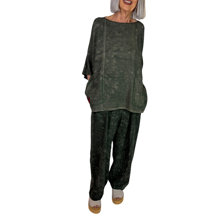 SAND SUN DYE RIPPLE BOATNECK TOP