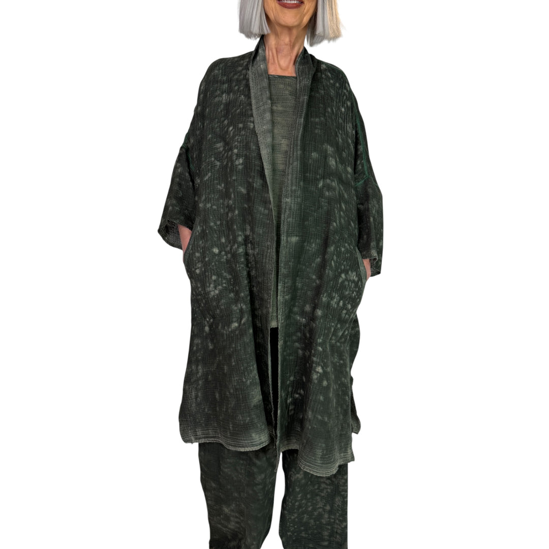 SAND SUN DYE KIMONO WRAP LONG COAT
