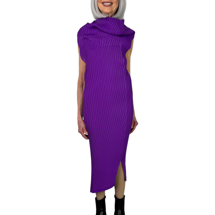 TUBULAR PLEATS DRESS