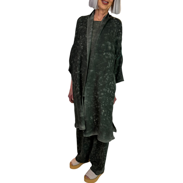 SAND SUN DYE KIMONO WRAP LONG COAT