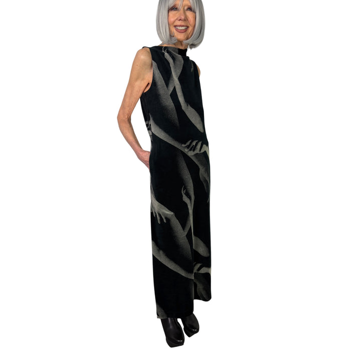HANDS OF LOVER VELOUR DRESS