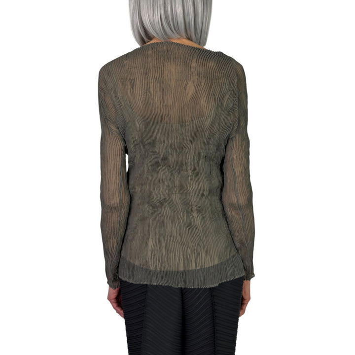 CHIFFON TWIST 2 CREW NECK TOP