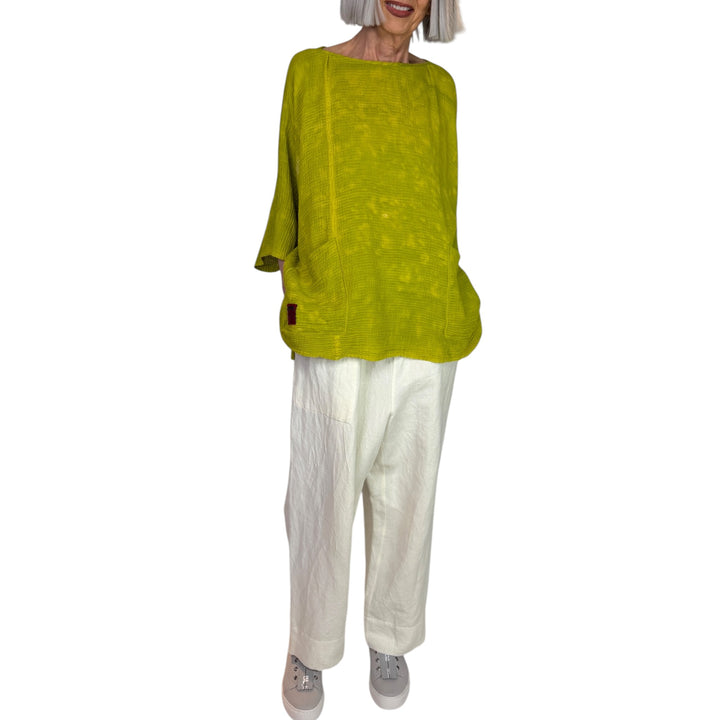 SAND SUN DYE RIPPLE BOATNECK TOP