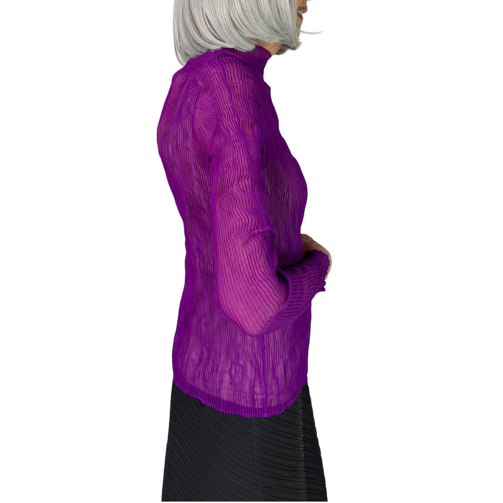CHIFFON TWIST 2 HI-NECK TOP
