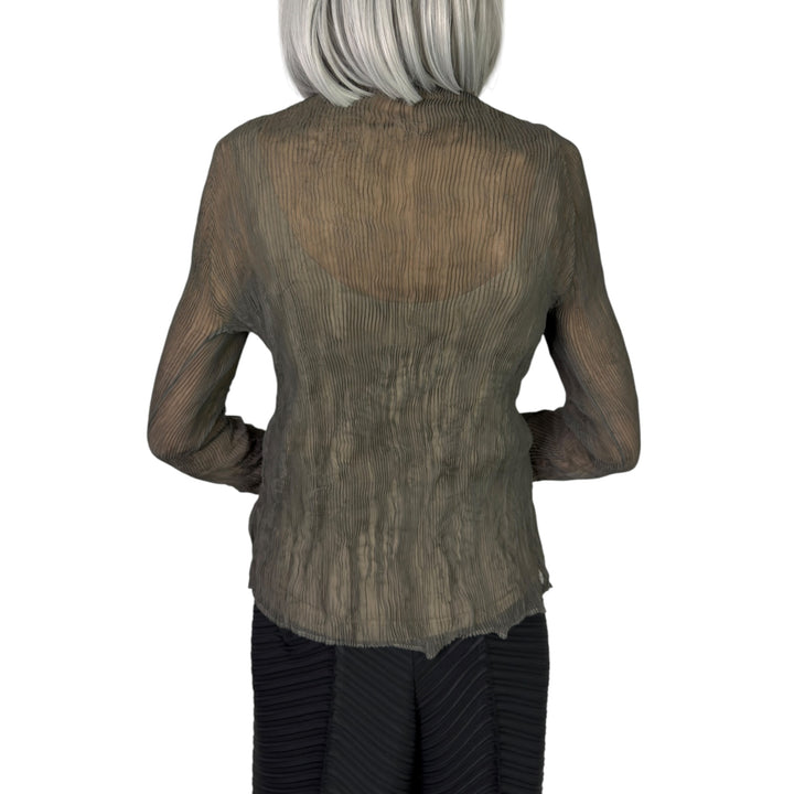 CHIFFON TWIST 2 HI-NECK TOP